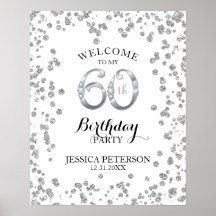 60th Birthday Party Welcome Sign