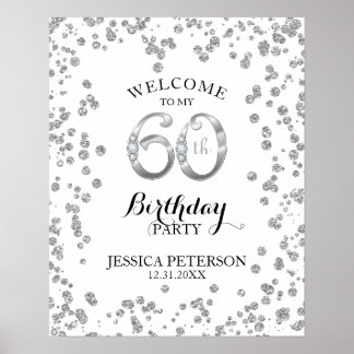60th Birthday Party Welcome Sign