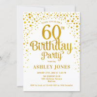 60th Birthday Party - White & Gold