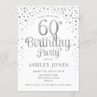 60th Birthday Party - White & Silver