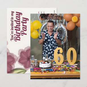 60th Birthday Personalized Gifts: Celebrate 60 Yea Holiday Postcard