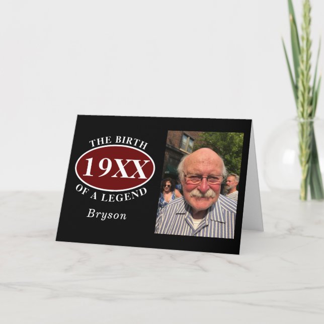 60th Birthday Photo Template Birth Of A Legend (Front)