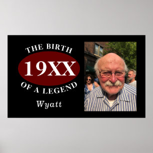 60th Birthday Photo Template Birth Of A Legend Poster
