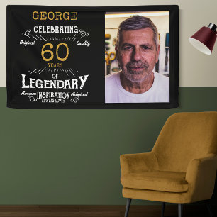 60th Birthday Photo Template Legendary Banner