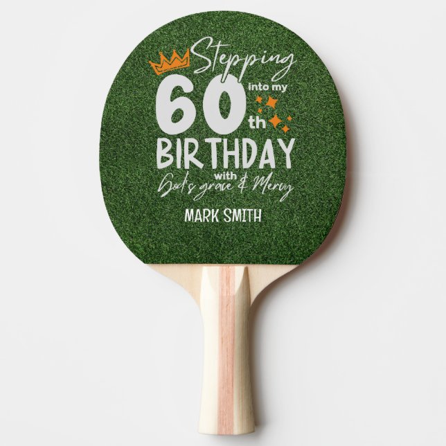  60th Birthday  Ping Pong Paddle (Front)