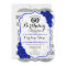60th Birthday - Royal Blue Silver White Stripes