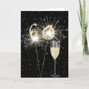 60th Birthday Sparklers With Wine Card