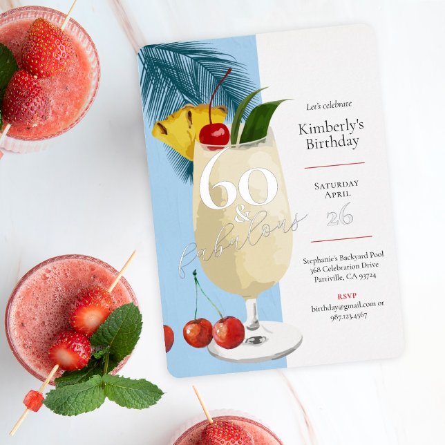 60th Birthday Summer Blue Cocktail Party  (Creator Uploaded)