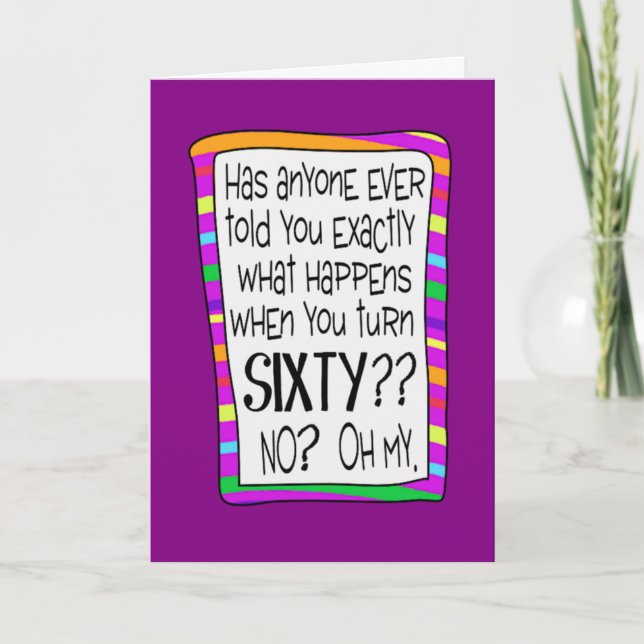 60TH BIRTHDAY SURPRISE CARD (Front)