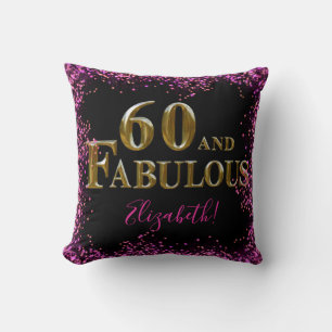 60th Birthday  Throw Pillow