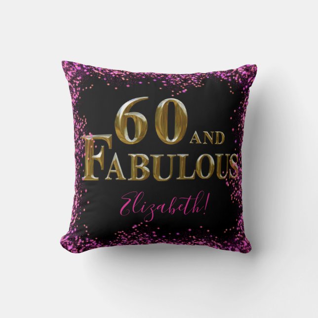 60th Birthday  Throw Pillow (Front)