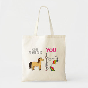 60th Birthday Unicorn Tote Bag