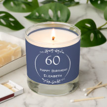 60th Birthday | Vanilla & Sandalwood | Blue