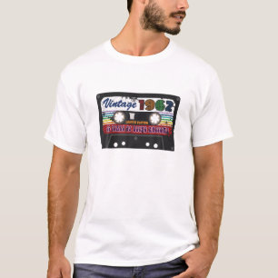 60Th Birthday Vintage 1962 Men Women Cassette Tape T-Shirt