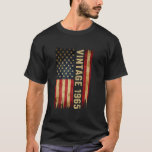 60th Birthday Vintage Born In 1965 American Flag 6 T-Shirt<br><div class="desc">60th Birthday Vintage Born In 1965 American Flag 60 Year Old</div>