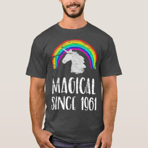 60th birthday, vintage unicorn, Magical since 1961 T-Shirt