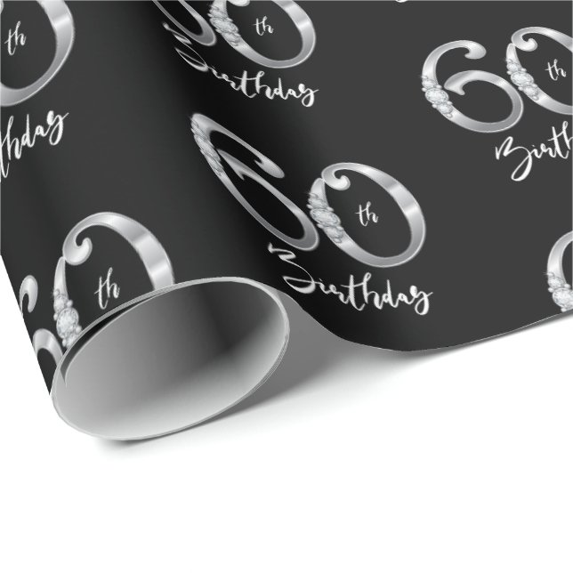 60th Birthday Wrapping Paper (Roll Corner)