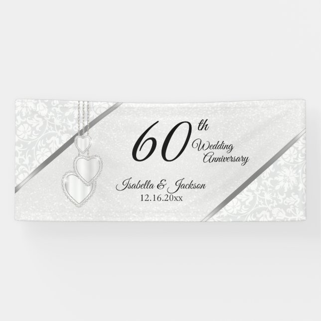 60th Diamond Anniversary / Birthday Banner (Horizontal)