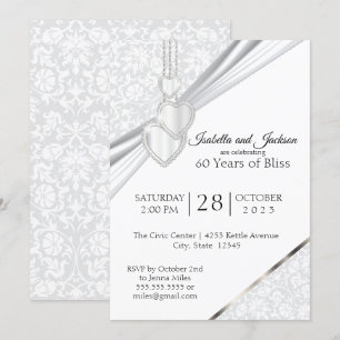 60th Diamond Anniversary Design Invitation