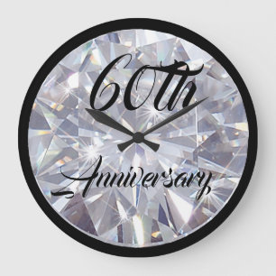 60th / Diamond Anniversary - Personalised Clock