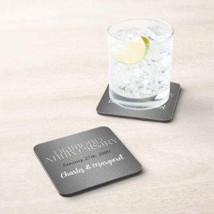 60th Diamond Anniversary Personalized Coasters