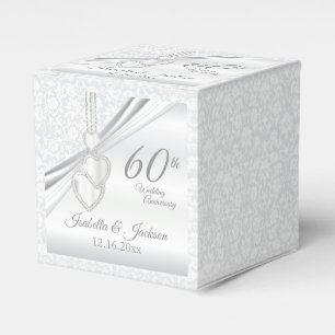 60th Diamond Wedding Anniversary Favor Box