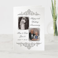 60th Diamond Wedding Anniversary Photo Card