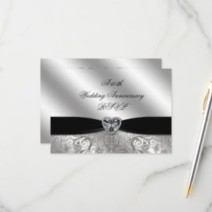 60th Diamond Wedding Anniversary RSVP Card