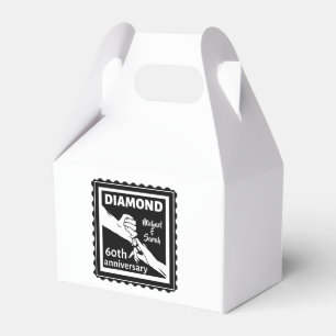 60th diamond wedding anniversary traditional favor box