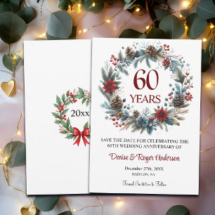 60th Diamond Wedding Anniversary Winter Save The Date
