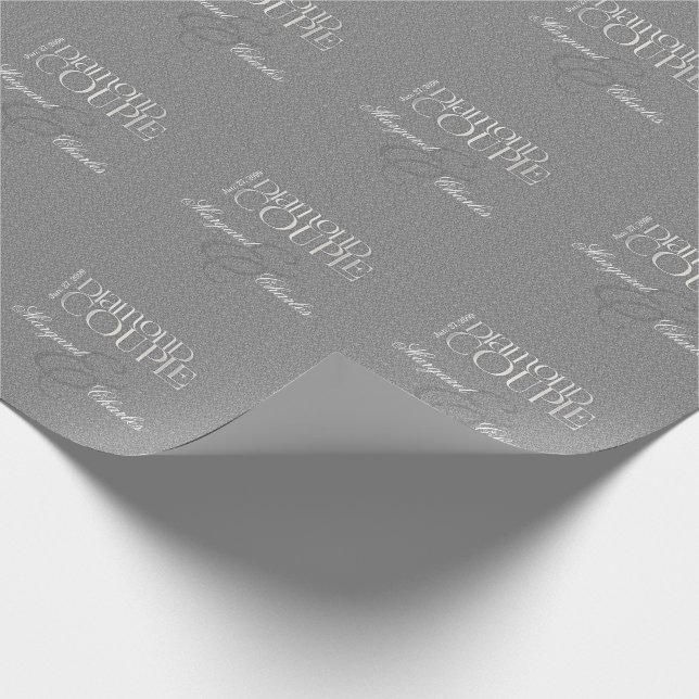 60th Diamond Wedding Anniversary Wrapping Paper (Corner)