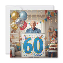 60th funny Grandpa with Giant birthday cards