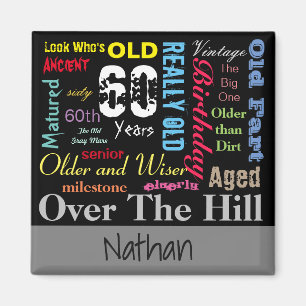 60th Happy Birthday in a Graffiti Style Magnet