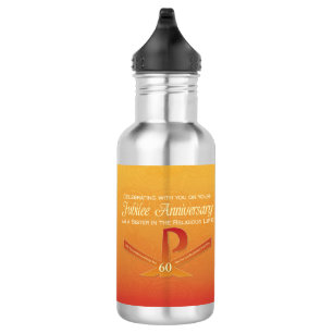 60th Jubilee Anniversary Nun Pax Cross, Orange 532 Ml Water Bottle