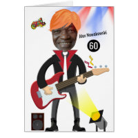 60th Mens 🎸🤣 Birthday Guitar Funk Rockstar Funny