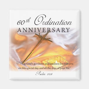 60th Ordination Anniversary, Cross Candle Magnet