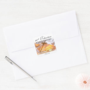 60th Ordination Anniversary, Cross Candle Square Sticker
