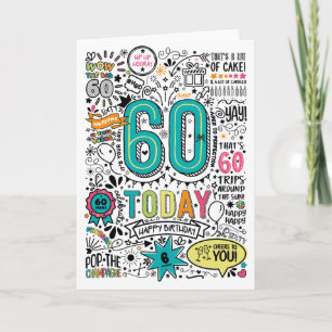 60th Printable Birthday Card