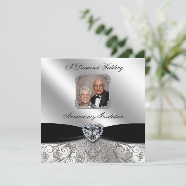 60th Wedding Anniversary 5.25x5.25 Photo Invite (Standing Front)