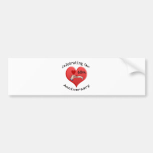 60th. Wedding Anniversary Bumper Sticker