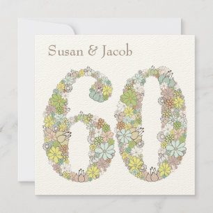 60th Wedding Anniversary Custom Invitation