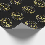 60th Wedding ANNIVERSARY diamond yellow Wrapping Paper<br><div class="desc">A design to celebrate your sixtieth year of marriage. A diamond is the traditional gift for this occasion. The text reads DIAMOND 60 year anniversary. A romantic design to celebrate your 60TH year of marriage. If you would like any help customizing this design please contact me, there is an ask...</div>