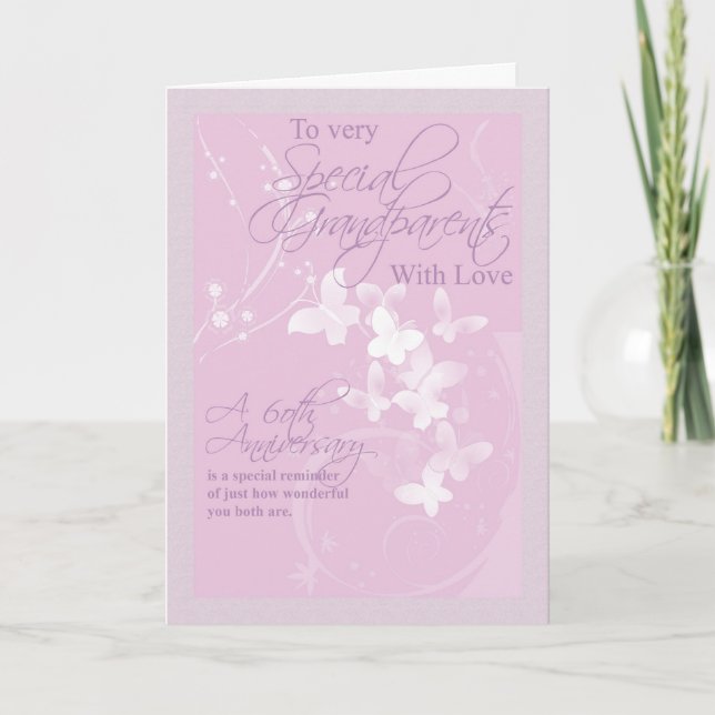 60th Wedding Anniversary Grandparents Card (Front)