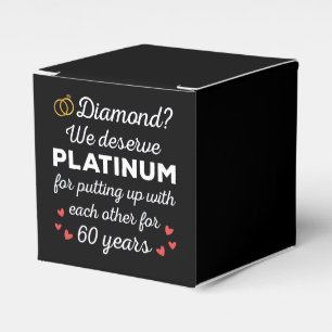 60th Wedding Anniversary I - Diamond Funny Couple Favor Box