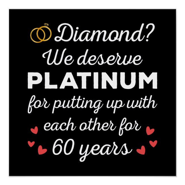 60th Wedding Anniversary I - Diamond Funny Couple Poster (Front)