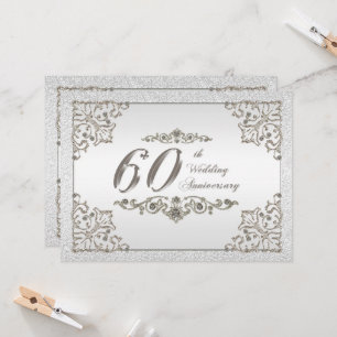 60th Wedding Anniversary Invitation Card