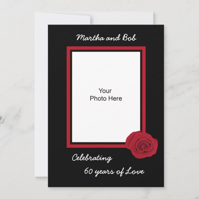 60th Wedding Anniversary Invitation Photo (Front)