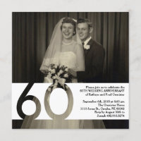 60th Wedding Anniversary Invite 5.25 x 5.25
