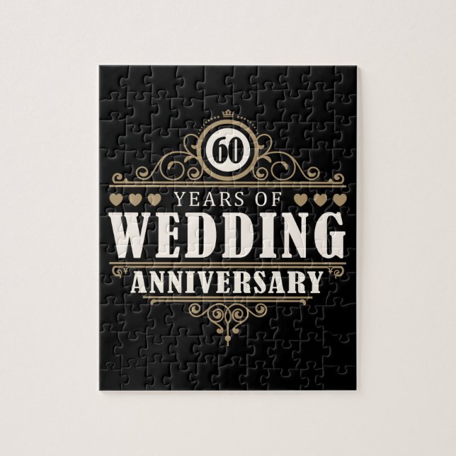 60th Wedding Anniversary Jigsaw Puzzle (Vertical)