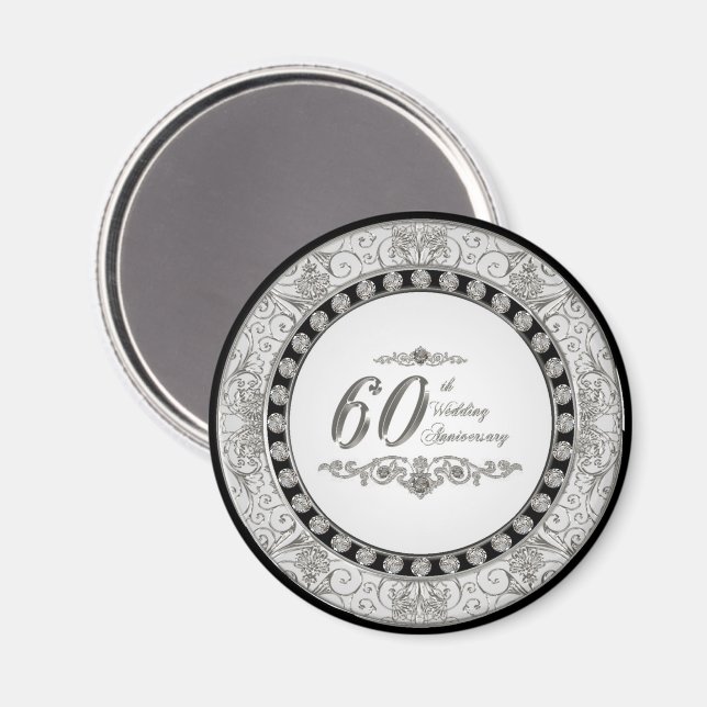 60th Wedding Anniversary Magnet (Front/Back)